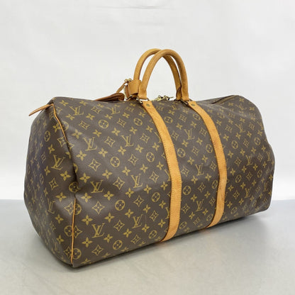 Louis Vuitton Monogram Keepall 55 Boston Bag M41424 Brown