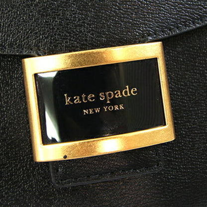 Kate Spade Katie Convertible Saddle Bag Kh057 Black Leather Shoulder One-Handle Crossbody