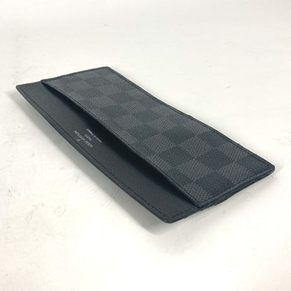 Louis Vuitton N63084 Damier Graphite Card Case Only Business Card Holder Card Case Black