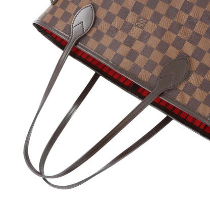 Louis Vuitton Damier Neverfull Mm Ebene Cerise N41358 Brown Gold Hardware