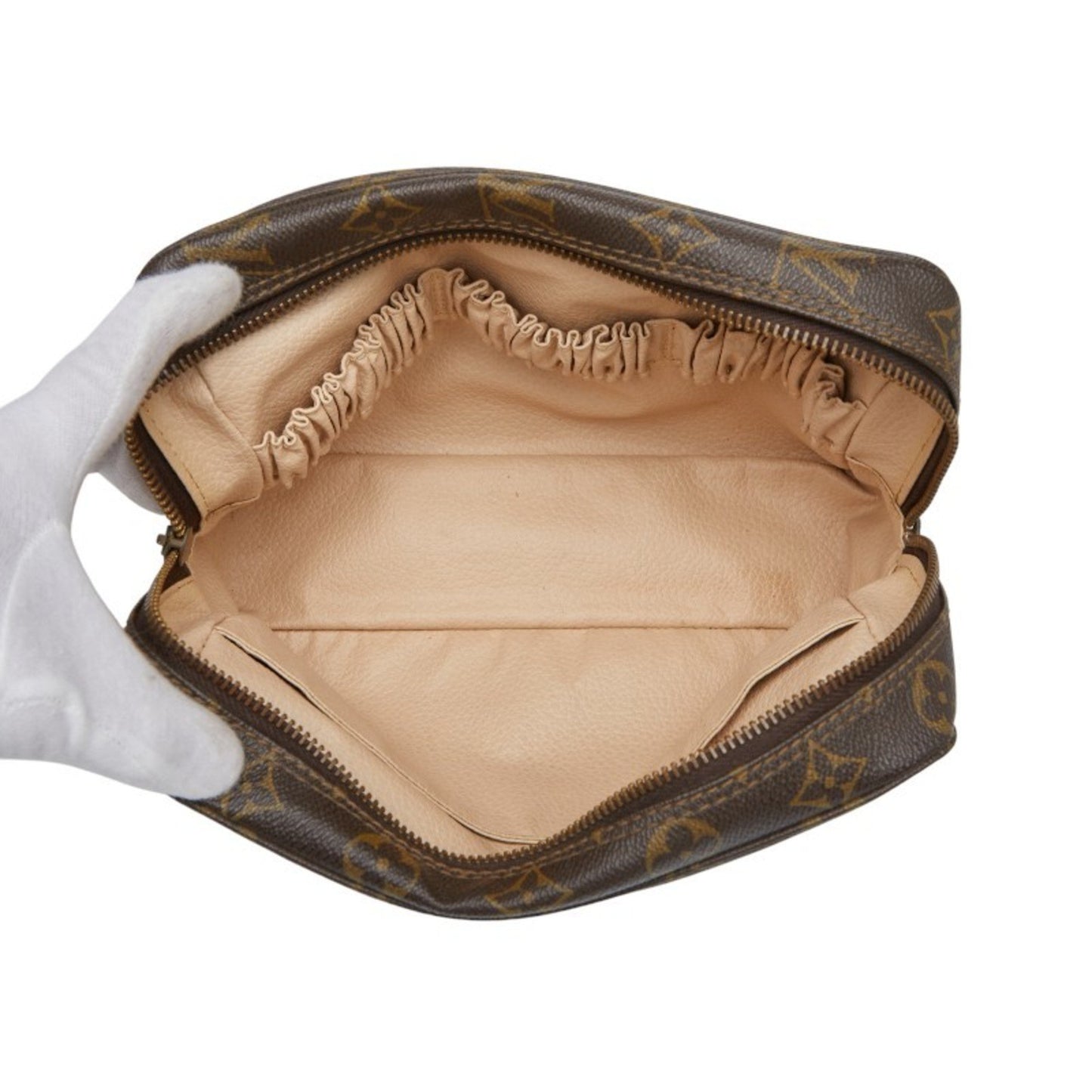 Louis Vuitton Monogram Truss Toilette 23 Second Bag/Clutch Bag M47524 Brown Leather