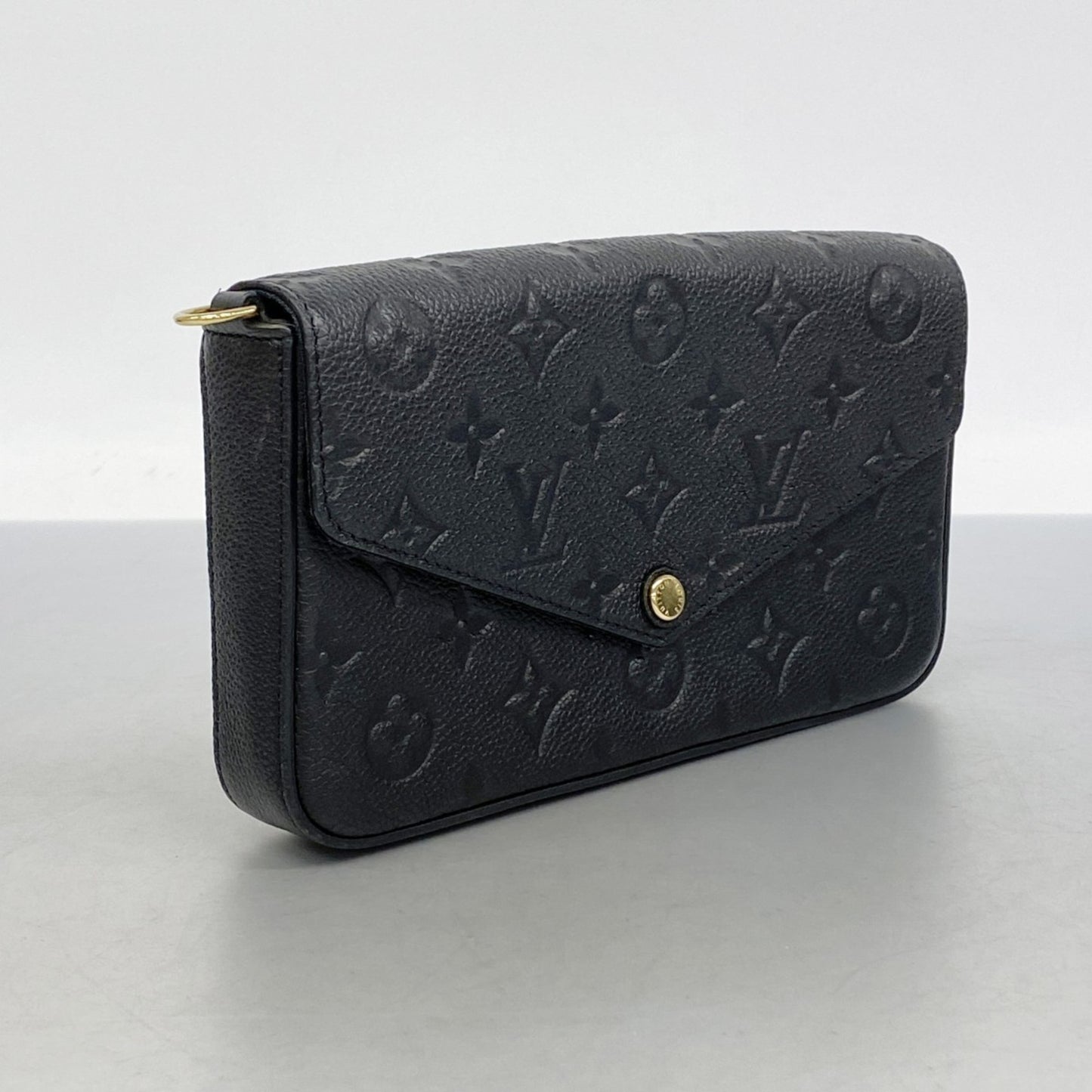 Louis Vuitton Monogram Empreinte Pochette Felicie Shoulder Wallet M82477 Noir