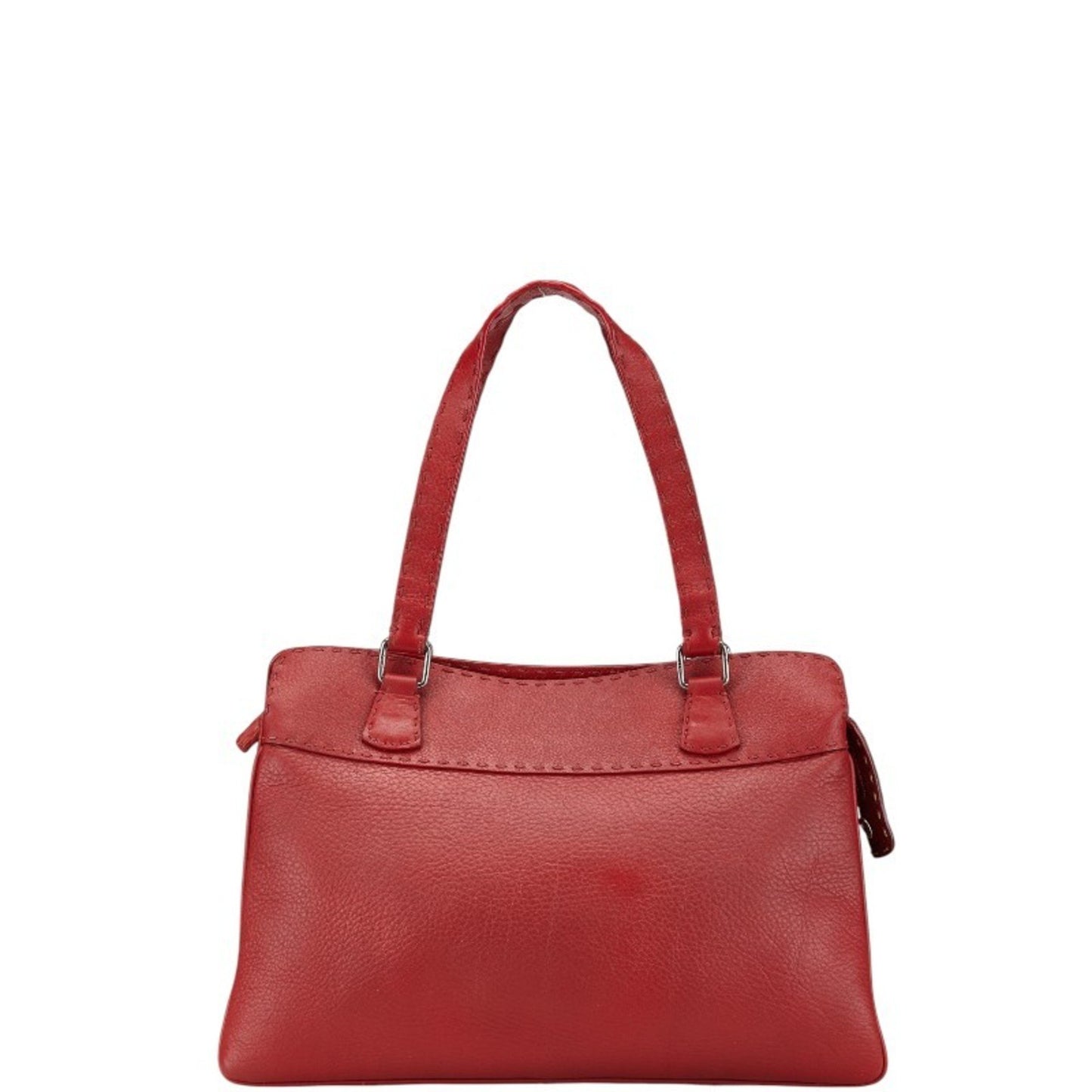 Fendi Selleria Handbag In Red Leather