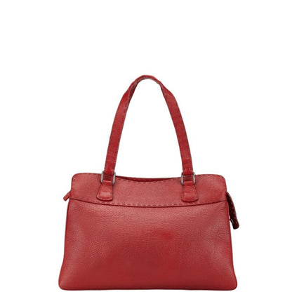 Fendi Selleria Handbag In Red Leather