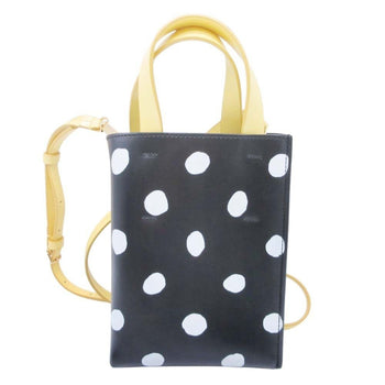 Marni Dot Museo Mini Dot Museo Shoulder Bag Tote Black White Yellow