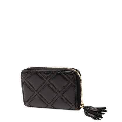 Chanel Matelasse Coco Mark Wallet/Coin Case Black Lambskin