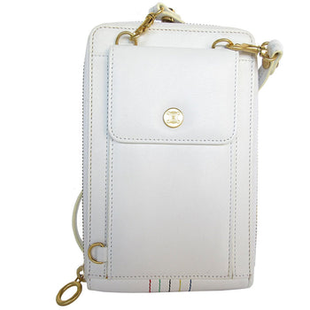 Celine Pochette 2004 Olympic Limited Edition Leather White Gold