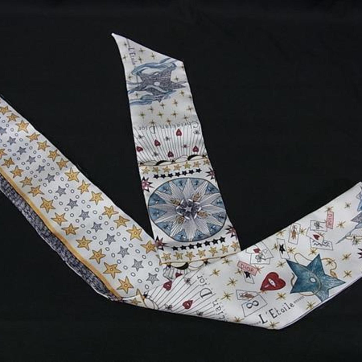 Christian Dior Mitzah L'Etoile Scarf (76Mta106I640) In White