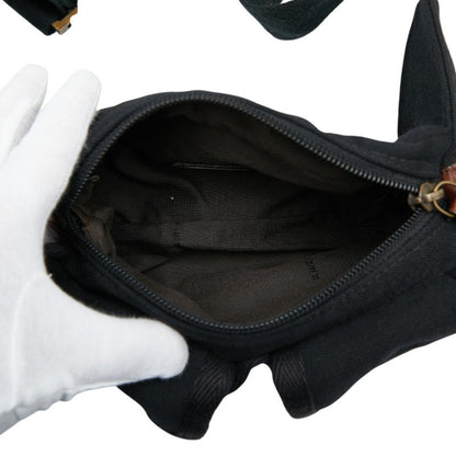 Fendi Zucca Body Bag 7Va149 Black Canvas