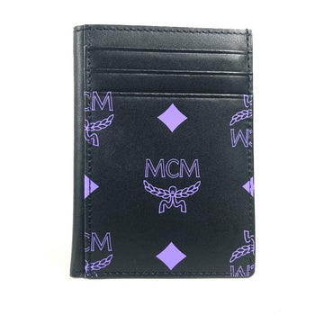 Mcm Logo Business Card Holder Pass Case Bicolor Holder/Card Leather
