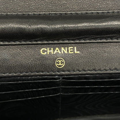 Chanel Shoulder Wallet Chain Caviar Skin Black