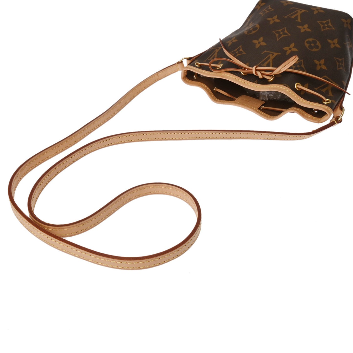 Louis Vuitton Monogram Nano Noe 2-Way Brown M81266 Women'S Canvas Shoulder Bag