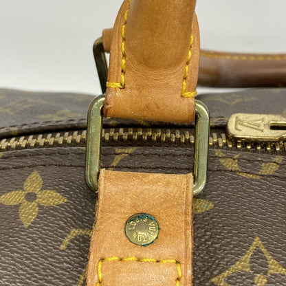 Louis Vuitton Monogram Keepall 55 Boston Bag M41424 Brown