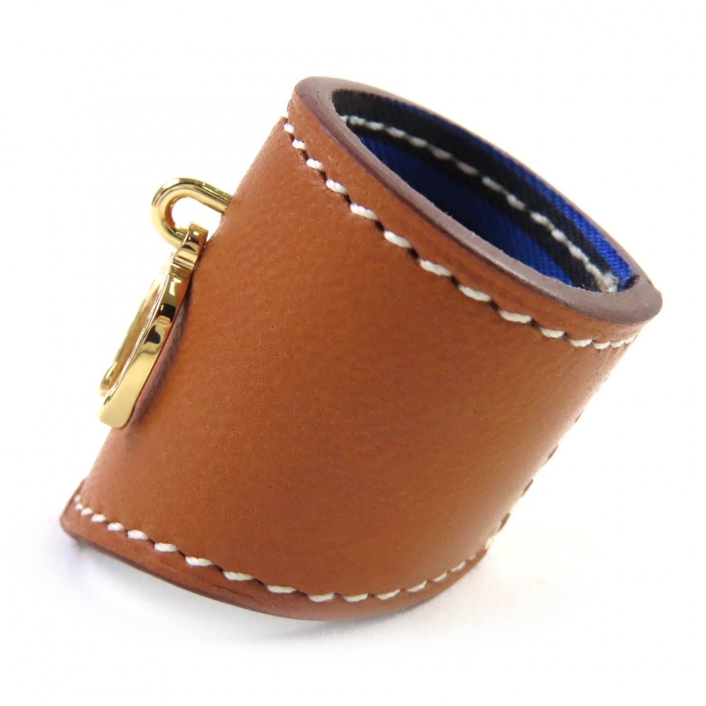 Hermes Porte Bonheur Scarf Ring In Leather