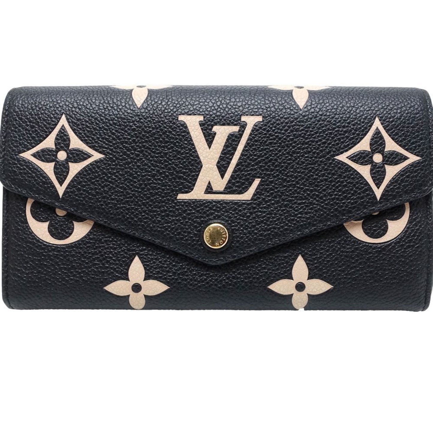 Louis Vuitton Louis Vuitton Long Wallet M80496 Portefeuille Sarah Monogram Bicolor Empreinte Black