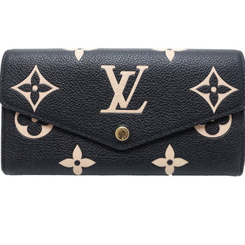 Louis Vuitton Louis Vuitton Long Wallet M80496 Portefeuille Sarah Monogram Bicolor Empreinte Black