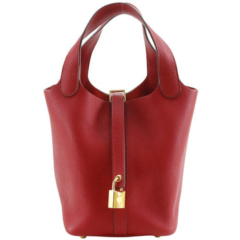 Hermes Hermes Picotin Lock 18 Pm Handbag X Taurillon Maurice 2018 Red / C Belt Clasp Loc18K