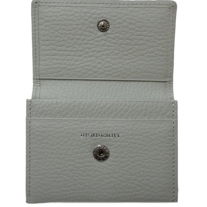 Burberry Business Card Holder Case Leather White 083535