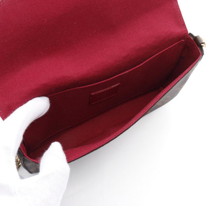 Louis Vuitton Louis Vuitton Pochette Felicie Monogram Fuchsia Shoulder Bag Coated Canvas
