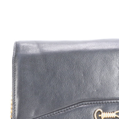 Celine Chain Leather Shoulder Bag Hand Tote Black