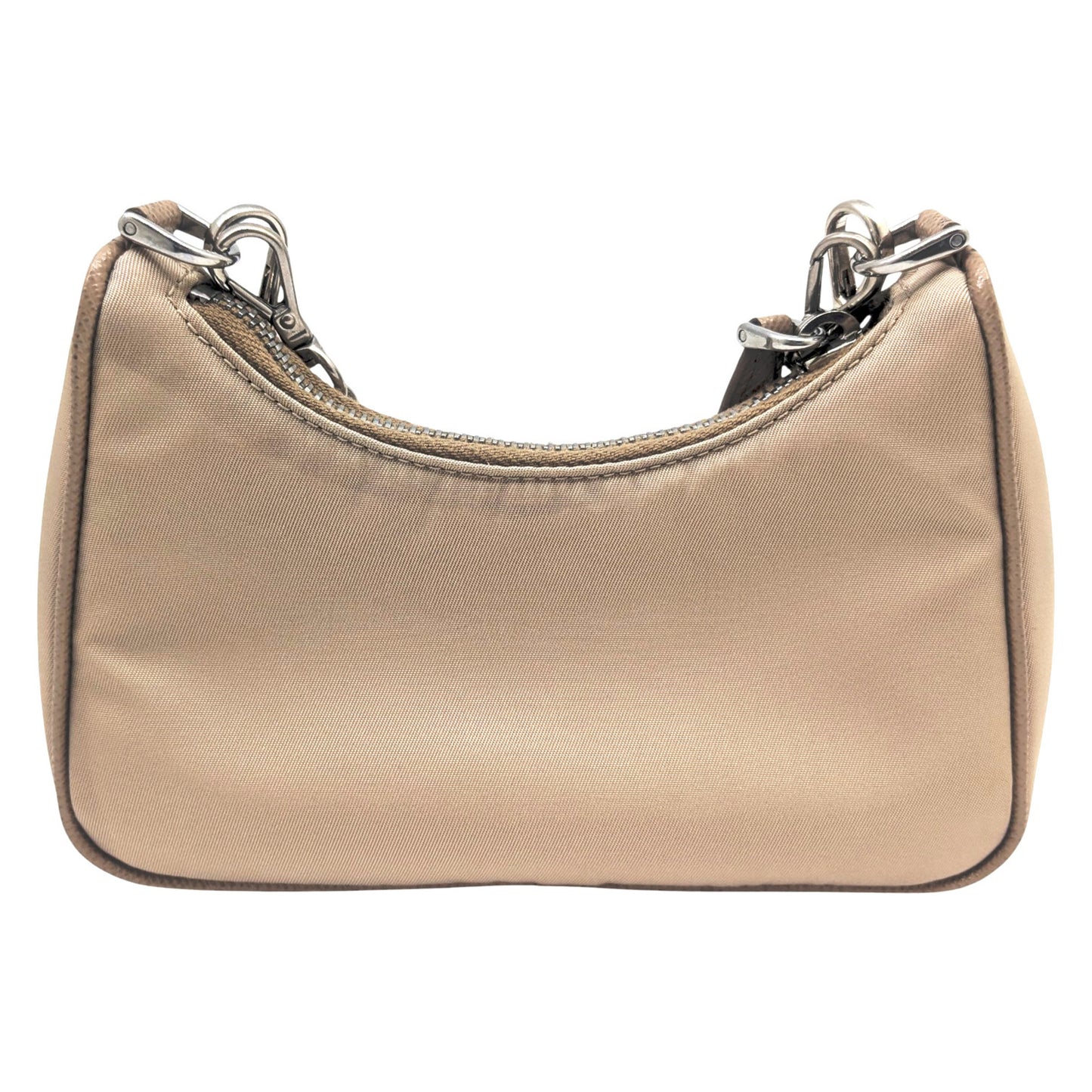 Prada Prada Mini Nylon Shoulder Bag In Beige