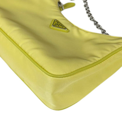Prada Shoulder Bag Nylon 1Bh204 Yellow