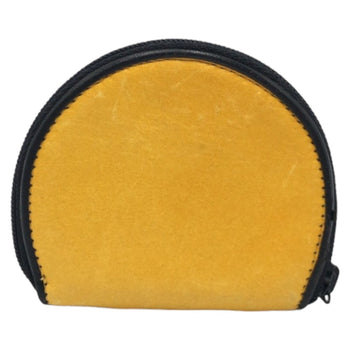 Yves Saint Laurent Vintage Ysl Yellow Leather Wallet/Coin Case/Purse