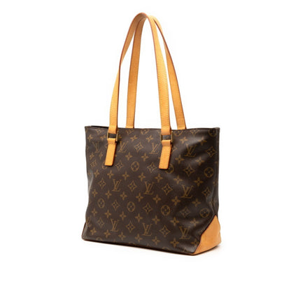 Louis Vuitton Monogram Cabas Piano Handbag Tote Bag M51148 Brown Leather