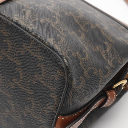 Celine Teen Cabadoux France Triomphe Shoulder Bag Coated Canvas Leather