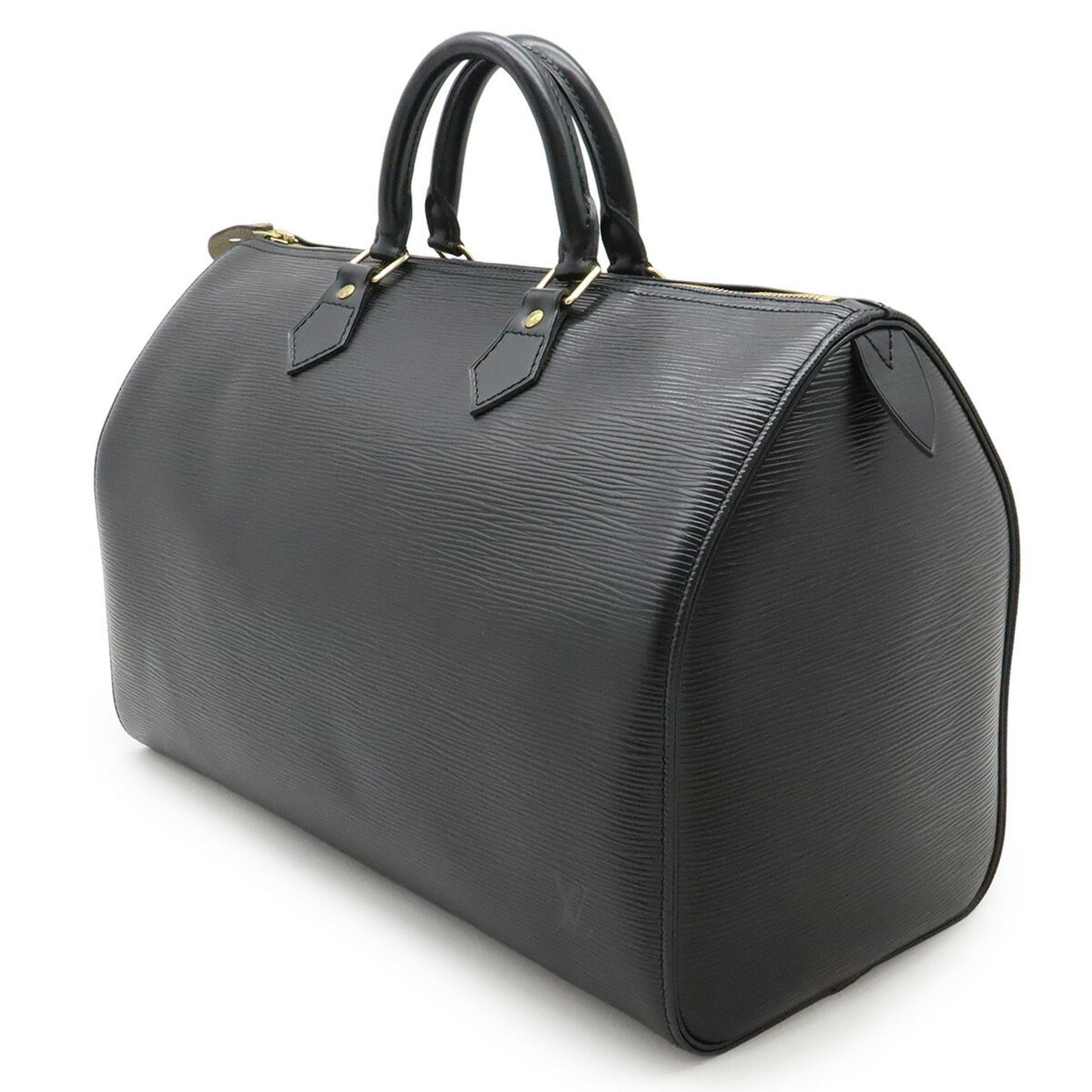 Louis Vuitton Epi Speedy 35 Handbag/Boston Bag In Leather Noir And Black