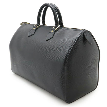 Louis Vuitton Epi Speedy 35 Handbag/Boston Bag In Leather Noir And Black