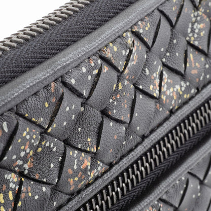 Bottega Veneta Intrecciato Micro Dot Clutch Bag 406021 Black