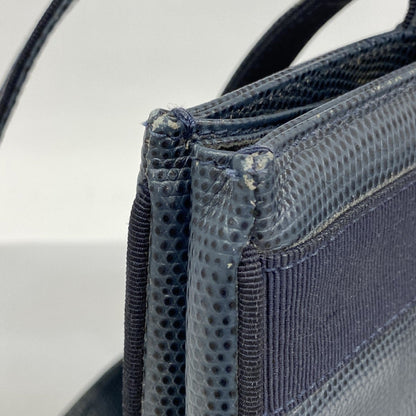 Salvatore Ferragamo Vara Leather Shoulder Bag In Navy Blue
