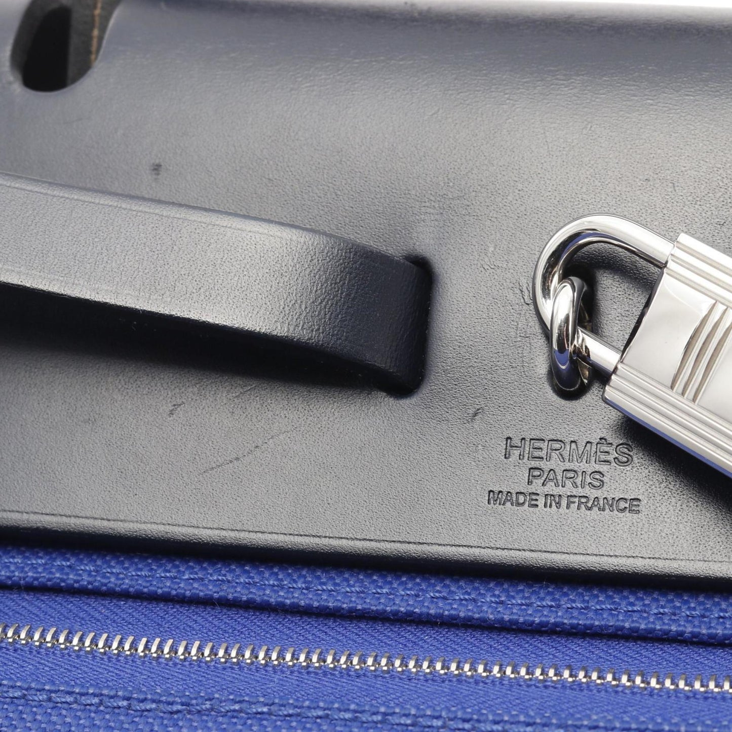 Hermes Hermes Airbag Zip Pm Handbag Canvas Leather Toile Military Vache Hunter