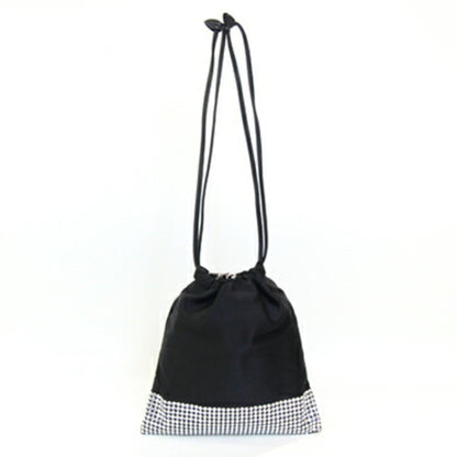 Miu Miu Miu Bag Black Satin Rhinestone Beads Chain Shoulder Pochette
