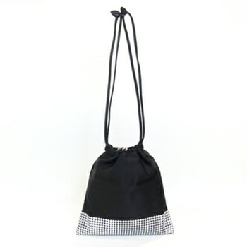 Miu Miu Miu Bag Black Satin Rhinestone Beads Chain Shoulder Pochette