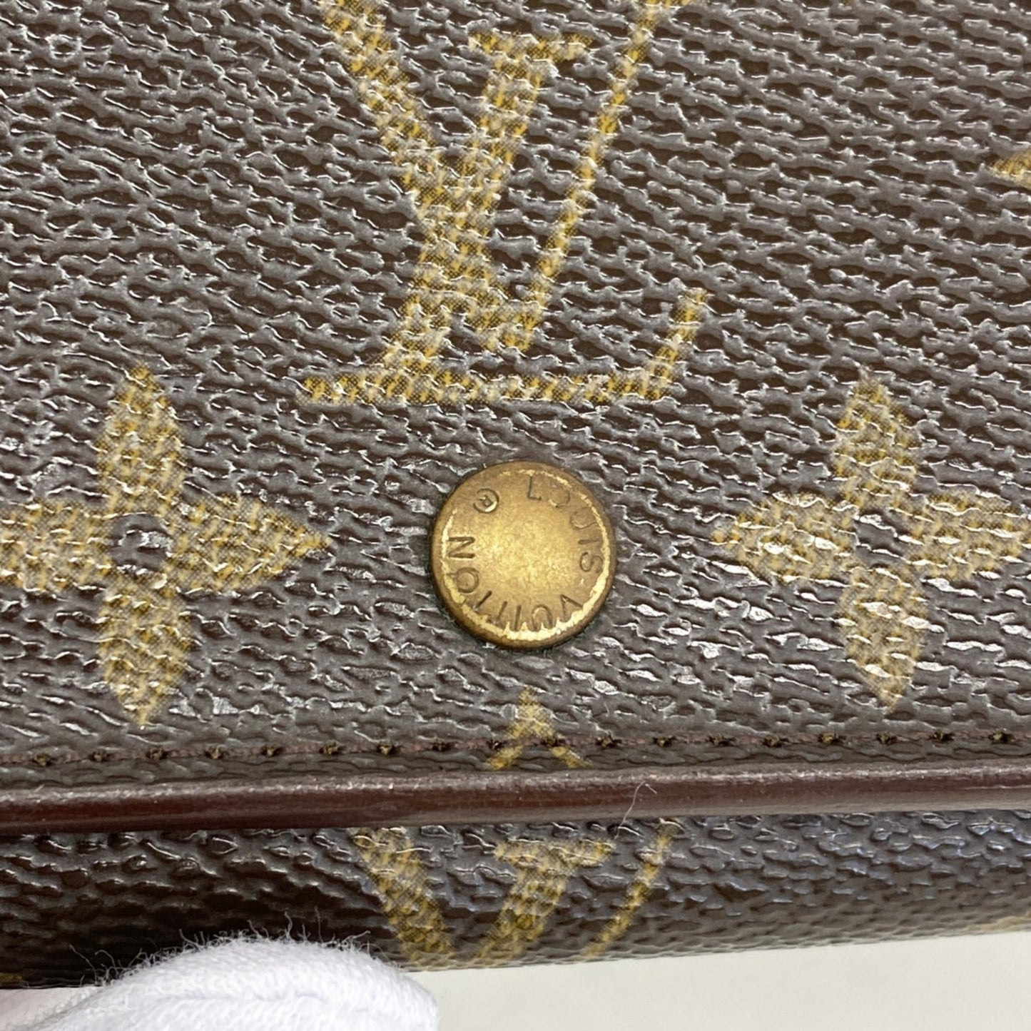 Louis Vuitton Monogram Porte Monnaie-Vieux-Tresor Wallet M61730 Brown