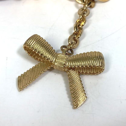 Louis Vuitton M65124 Tassel Ribbon Key Ring Bag Charm Keychain Leather
