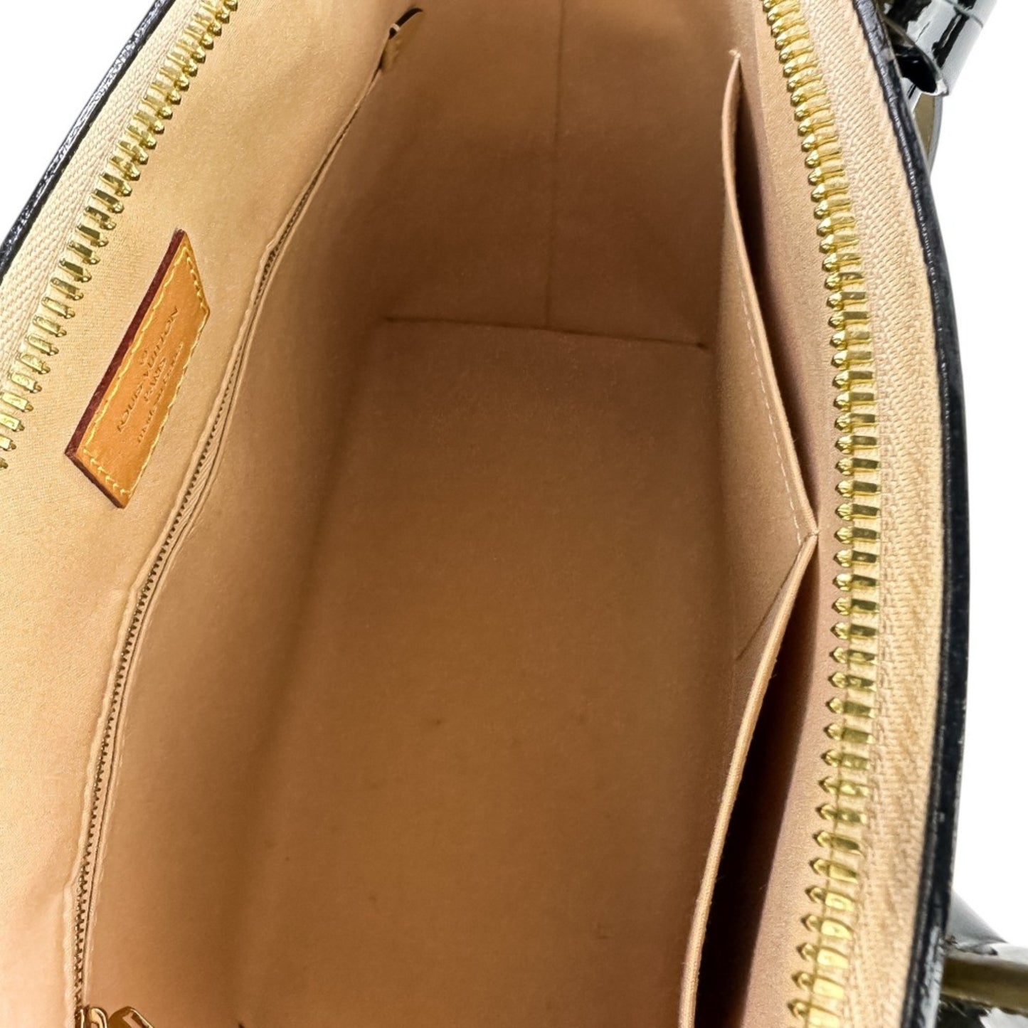 Louis Vuitton Monogram Vernis Lockit Pm Handbag M90251 Beige Black