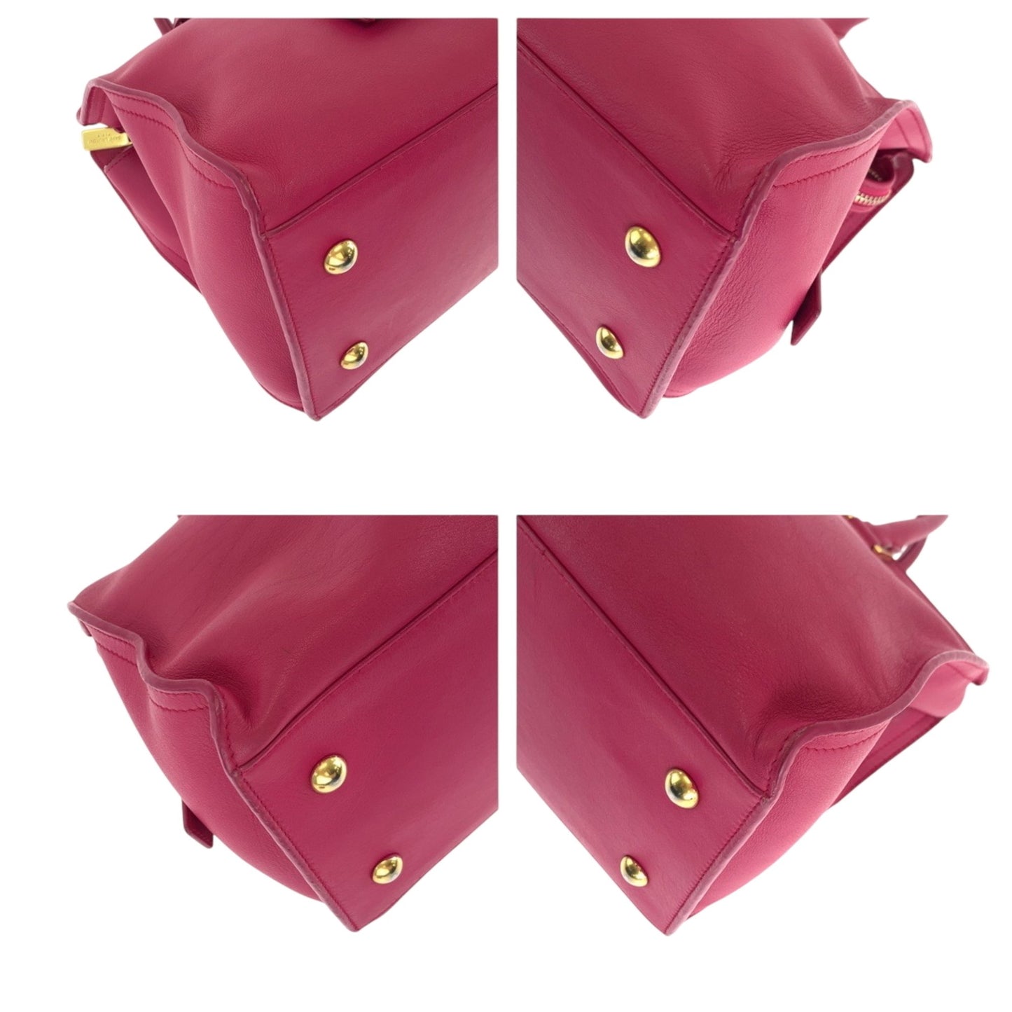 Yves Saint Laurent Saint Laurent Paris Saint Laurent Paris Petit Cabas Y-Line Fuchsia Pink Gold