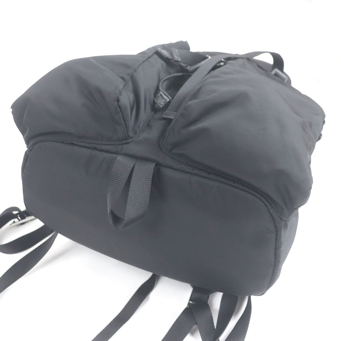 Prada 2Vz019 Saffiano Leather Re-Nylon Triangle Logo Backpack/Daypack