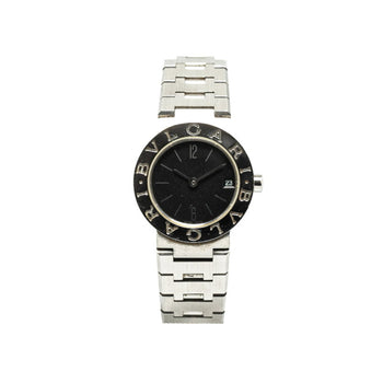 Bvlgari Watch Bb23Ss Quartz Black Dial Stainless Steel