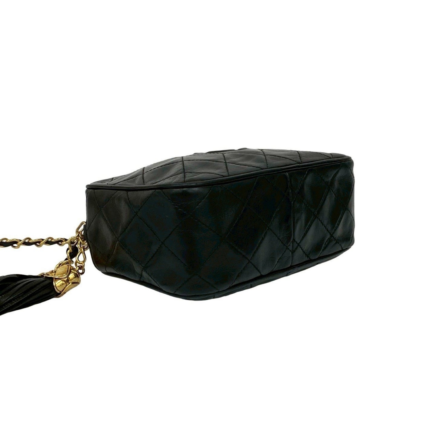 Chanel Matelasse Coco Mark Tassel Lambskin Chain Shoulder Bag