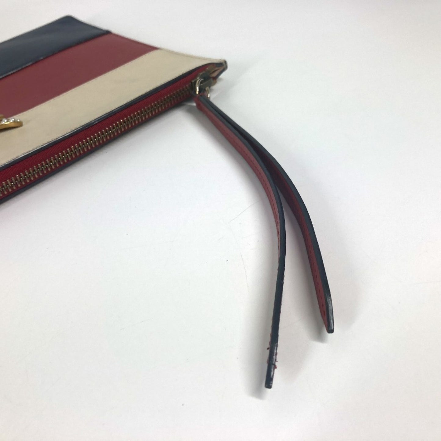 Gucci 476077 Bee Border Pearl And Rhinestone Clutch Bag