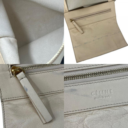 Celine Tote Bag Horizontal Cabas 169263Ebt Leather Beige Black Bicolor
