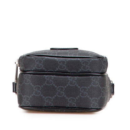 Gucci Interlocking G Shoulder Bag 672952 Black Pvc Leather