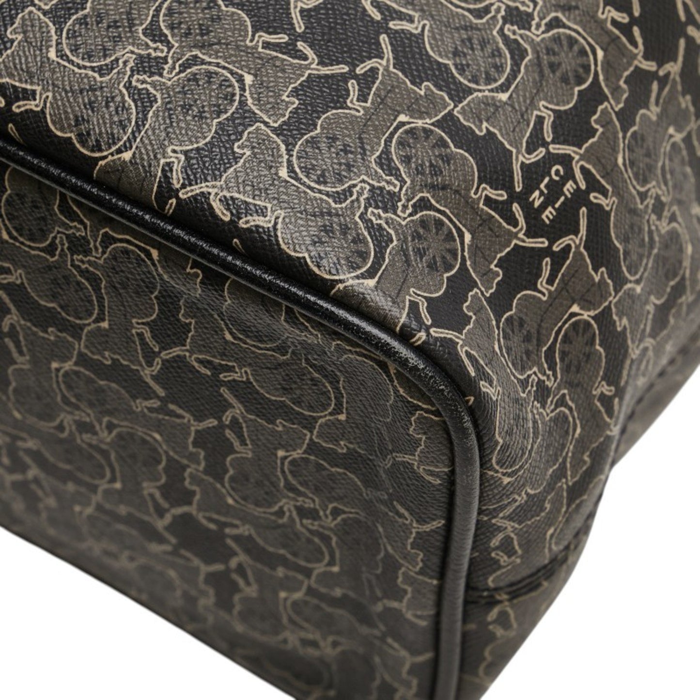 Celine Sulky Tote Bag In Black Leather