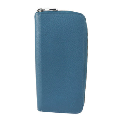 Louis Vuitton Louis Vuitton Zippy Wallet Vertical Long M58411 Taurillon Leather Blue Silver