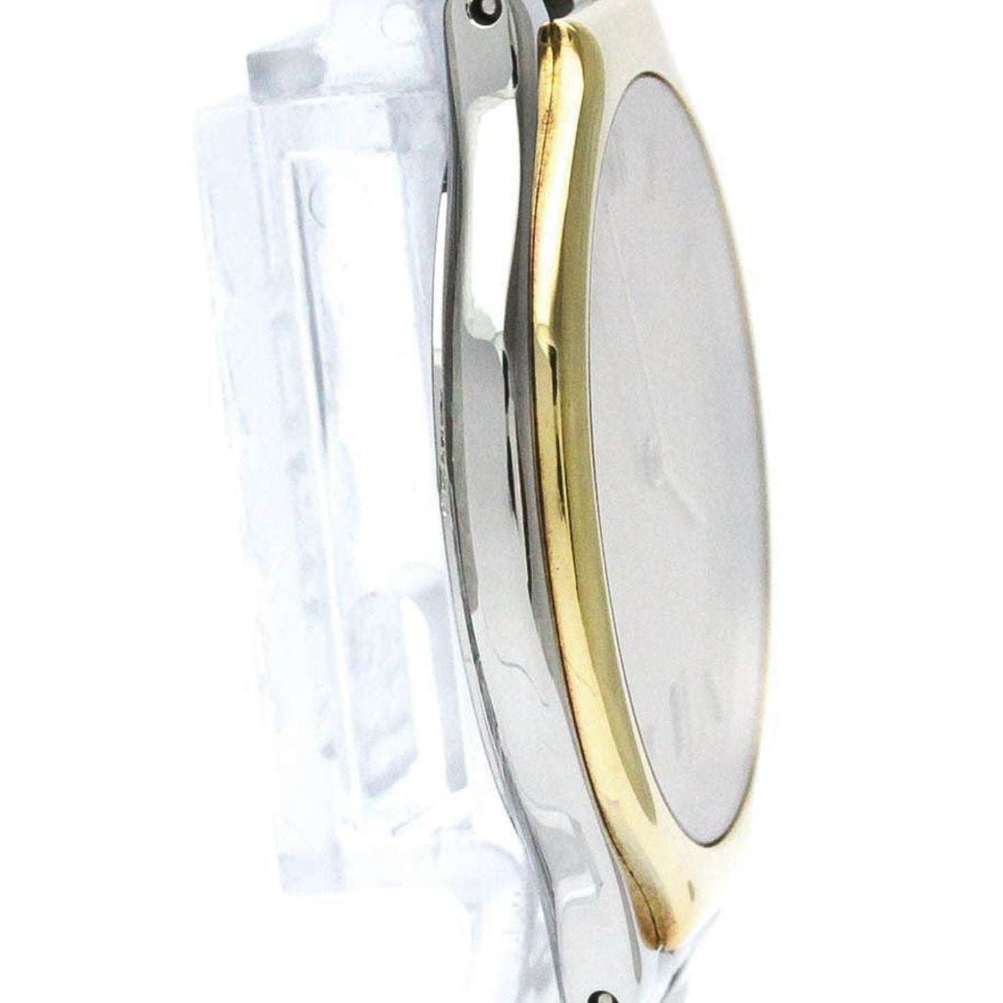 Polished Omega De Ville K18 Gold Steel Quartz