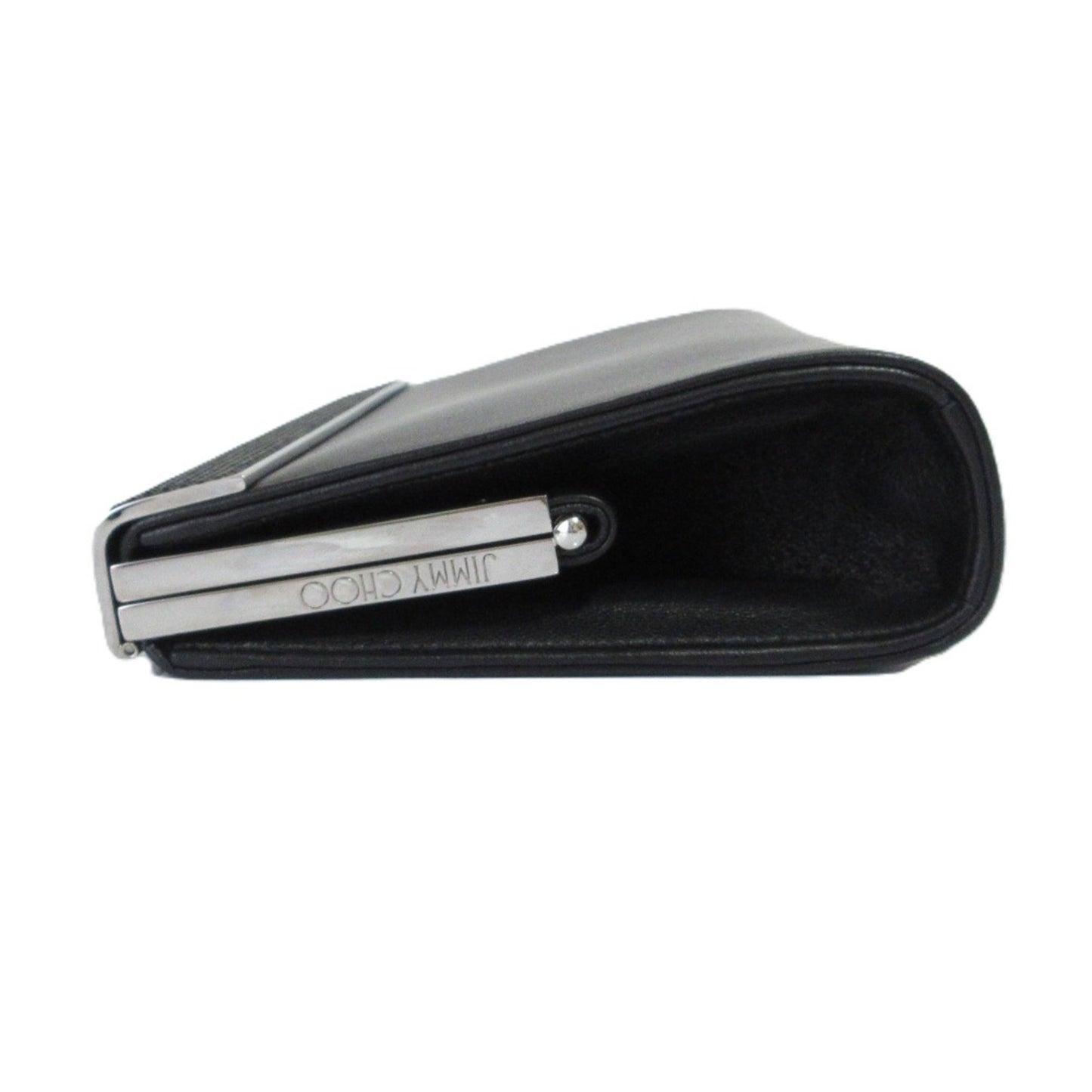 Jimmy Choo Cayla Leather Rhinestone Clutch Bag